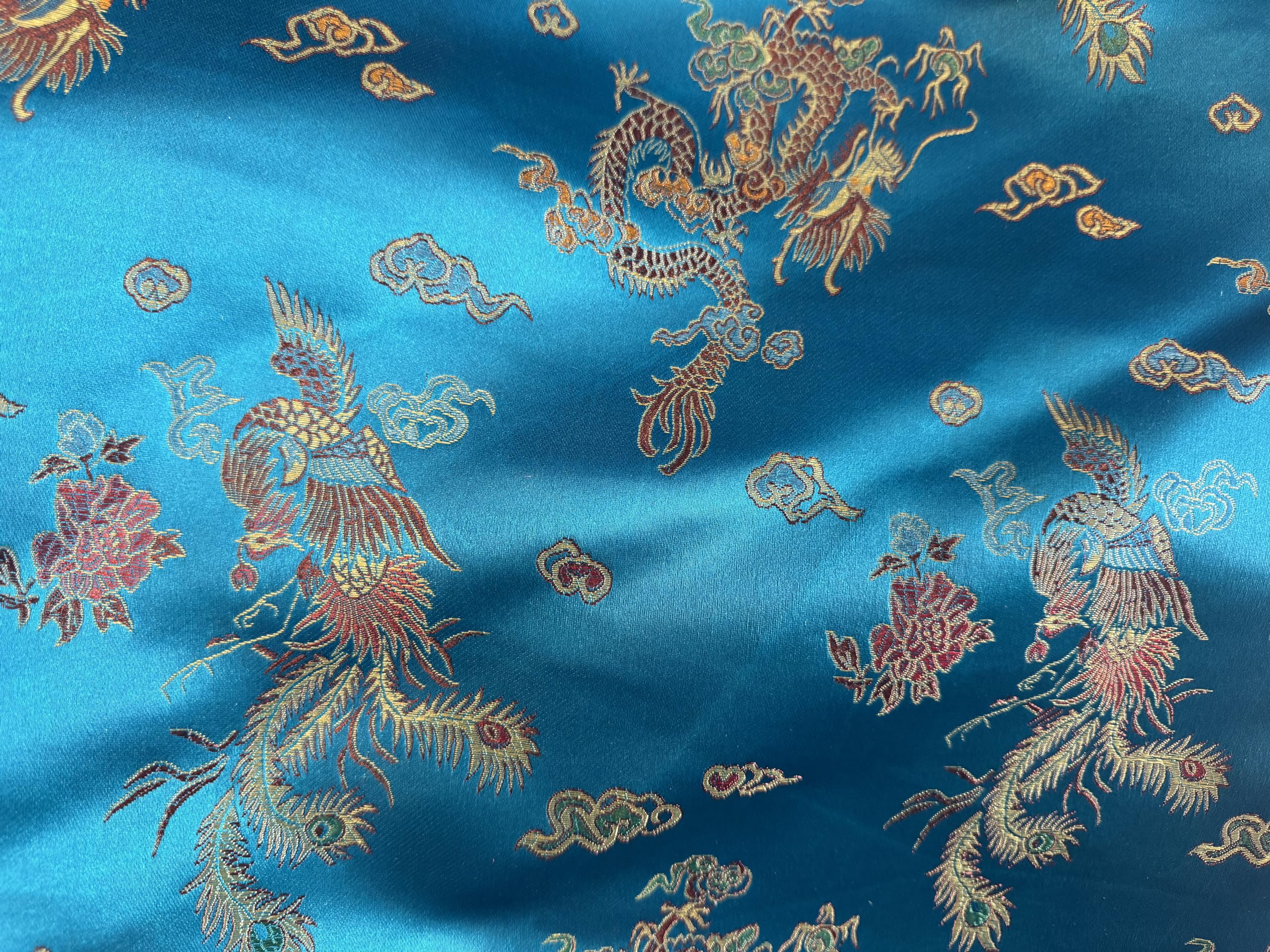 Sedona Designz, Inc. Chinese Dragon Brocade Fabric Sold by The Yard, 45 Inches