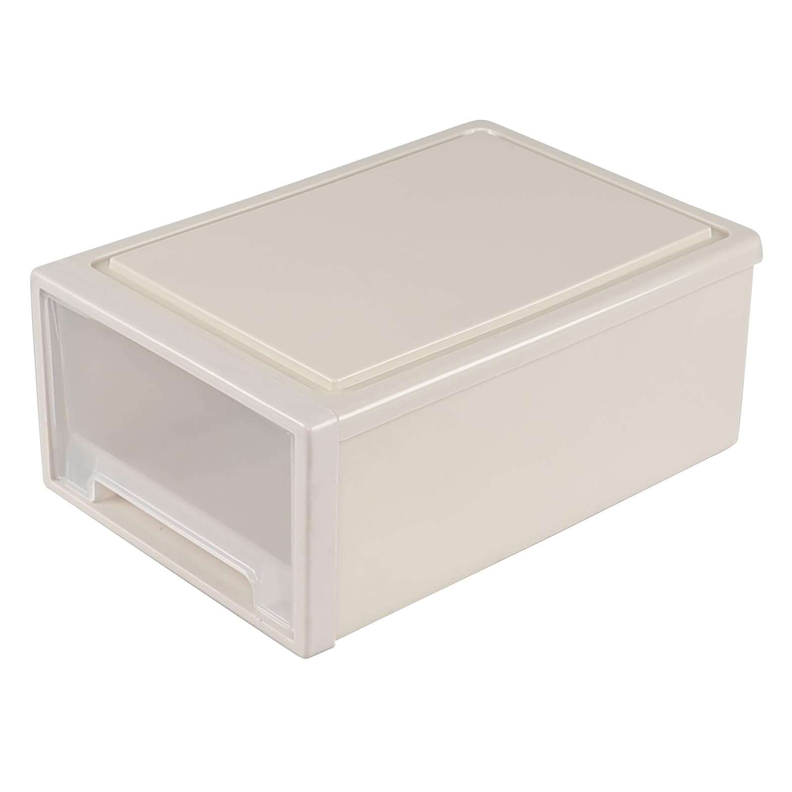 Lesbin 1-Pack Plastic Storage Drawer, 12 Quart Stacking Drawer Unit