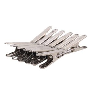 JAGTRADE Clothespin 20 Pcs Stainless Steel Clothes Pins Heavy Duty Metal Towel Clips Clamps Windproof Laundry Underwear Pegs Hanger