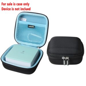 Adada Hard Travel Case for Phomemo M02 / Phomemo M02 Pro/Phomemo M02S Pocket Printer (Black Outside + Light Blue Inside)