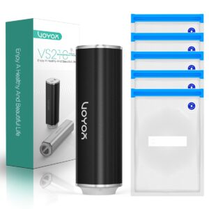 voyor handheld vacuum sealer portable & cordless vacuum sealer kit with vacuum bags automatic vacuum pump for food preservation type-c charging and long lasting food vacuum sealer (1 pump+5 bags)