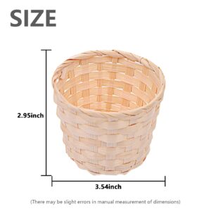 6PCS Mini Woven Baskets Without Handles for Party Favors Crafts Decor (7. 5x6cm)