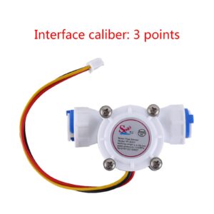 JAGTRADE Flow Meter Upgraded 3/8" Quick Connect Water Flow Sensor Food-Grade Hall Effect Flowmeter Fluid Meter Counter 0.3-10L/min