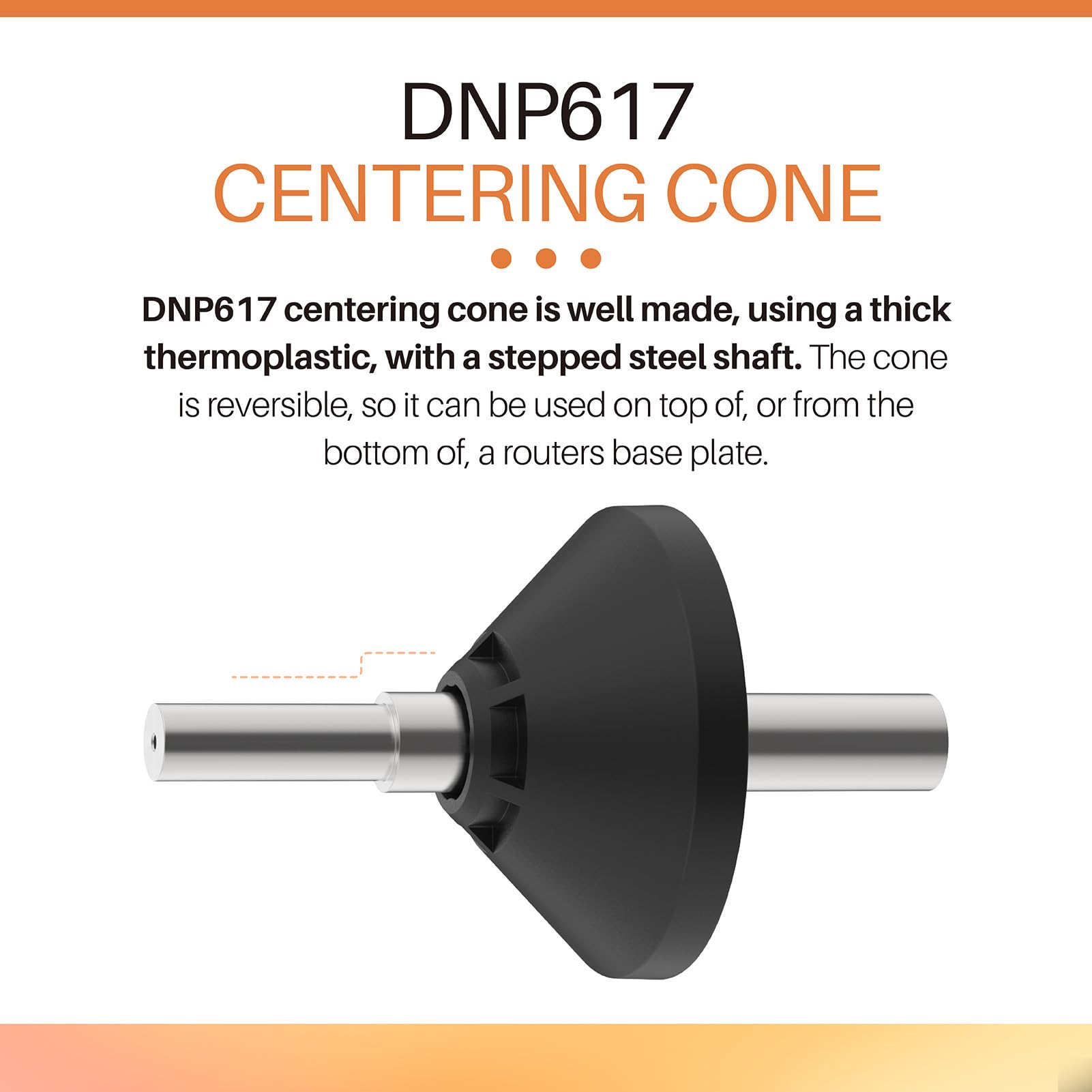 DNP617 Centering Cone for DEWALT Fixed Base Compact Router, Fits for DEWALT Router Tool Accessories