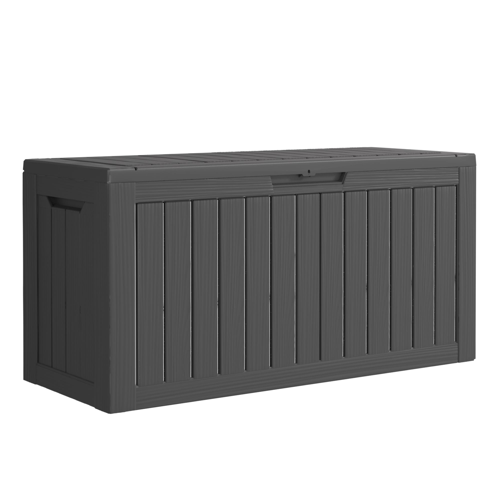 GYMHILL Outdoor Deck Box,80 Gallon Waterproof Resin Storage Box with Lockable Indoor Outdoor Storage Bin for Patio Cushions,Patio Furniture, Gardening Tools,Pool Accessories (80 Gal Black)