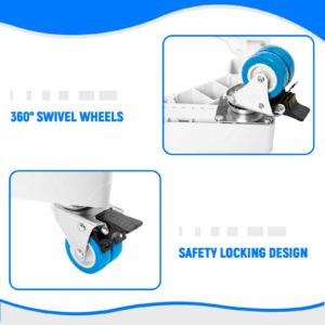 DUPDMKIN Mini Fridge Stand Washing Machine Dolly Mini Refrigerator Stand with Brake Adjustable Refrigerator Dolly (8 wheels)