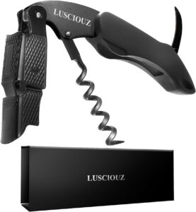 lusciouz zero resistance corkscrew silent wine bottle opener waiters corkscrew wine key made in japan