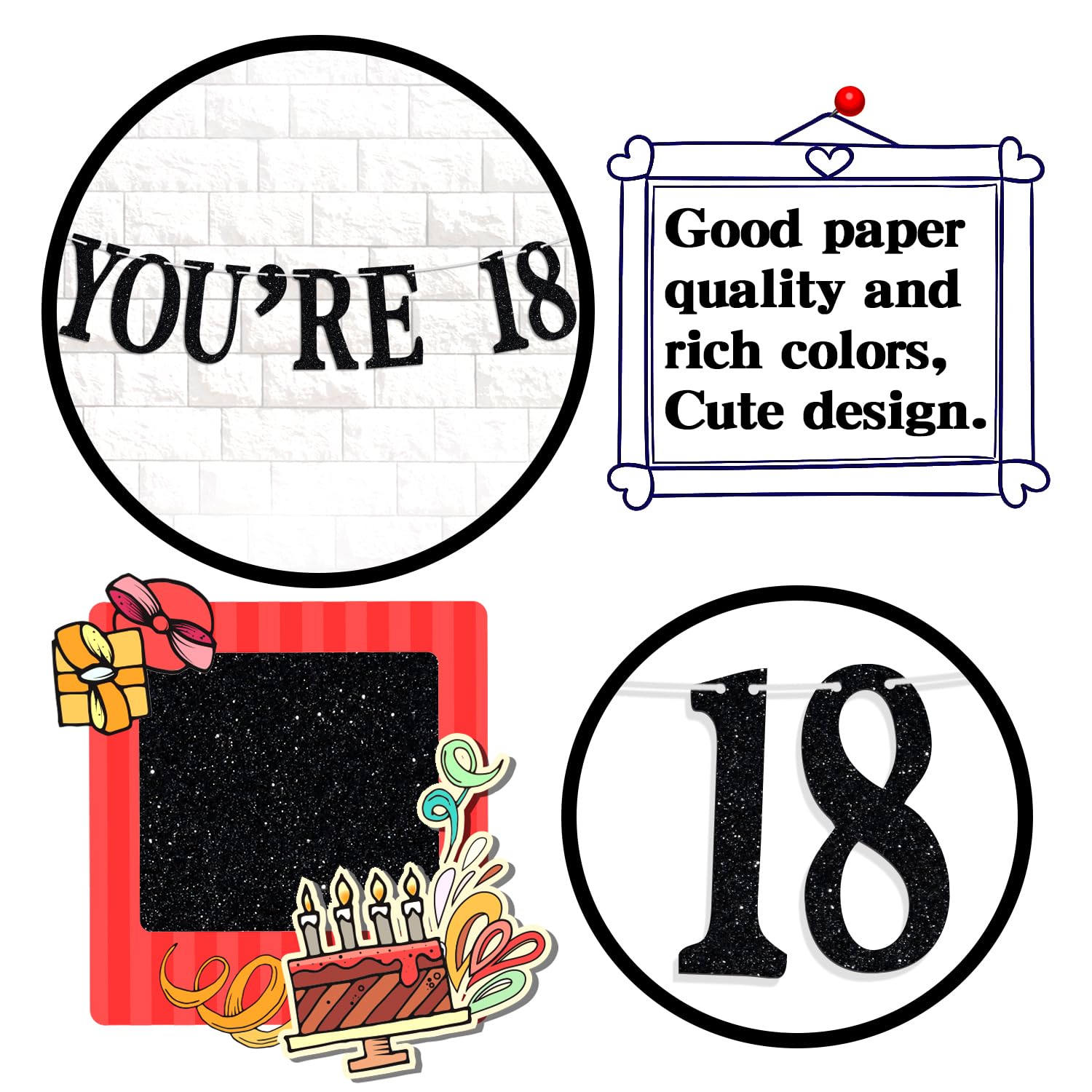 Holy Sh*t You're 18 Banner - Funny Happy 18th Birthday Bunting Sign, 18&Adultish, Cheers to 18 Years, 18 Years Old Birthday/Anniversary Party Decorations Supplies for Boys Girls