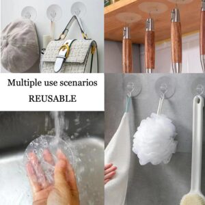 MAGPIE Adhesive Hooks 30kg/66lbs(Max) Duty Wall Hooks SelfTraceless Clear and Removable, Waterproof and Rustproof Multiple Uses for Bathroom Kitchen Home 10 Pack