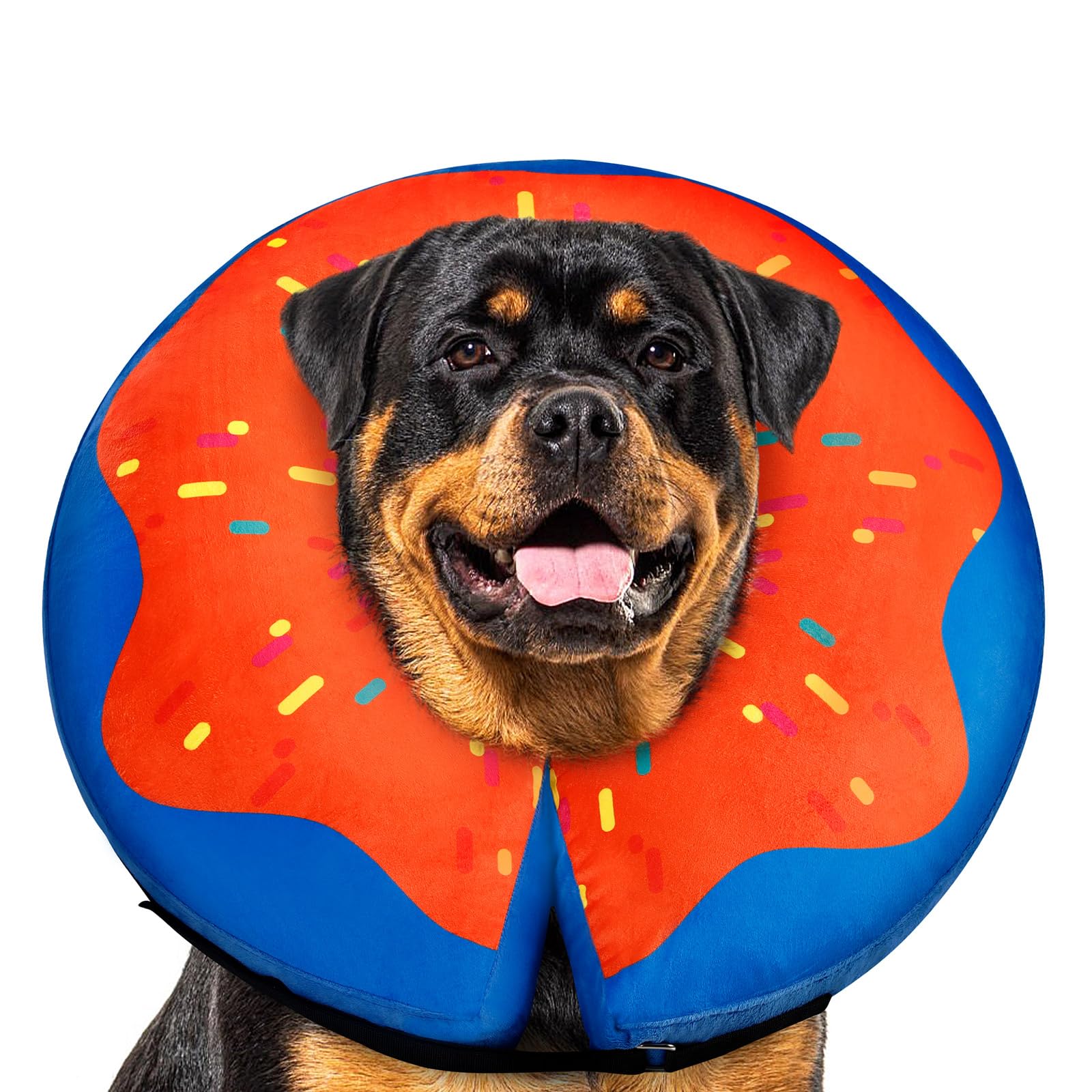 Gimars XL Inflatable Dog Cone Alternative After Surgery, Soft Dog Neck Donut Recovery Cone Collar, E Collar and Elizabethan Collar Alternative for Medium and Large Dogs, X-Large-Neck:18"-24"