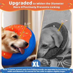 Gimars XL Inflatable Dog Cone Alternative After Surgery, Soft Dog Neck Donut Recovery Cone Collar, E Collar and Elizabethan Collar Alternative for Medium and Large Dogs, X-Large-Neck:18"-24"