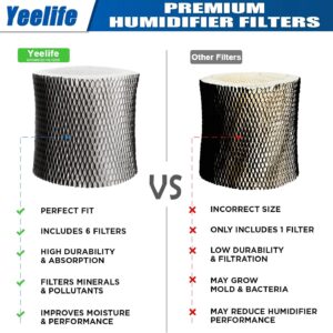 Yeelife 6 Pack HWF65 Humidifier Filter Compatible with Holmes Humidifier Filter, Replacement Humidifier Filter C, HWF65PDQ-U