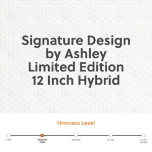 Signature Design by Ashley Limited Edition Plush 12 Inch Hybrid Mattress with Gel Memory Foam and Edge Support for Cool Sleep and Pressure Relief, Full