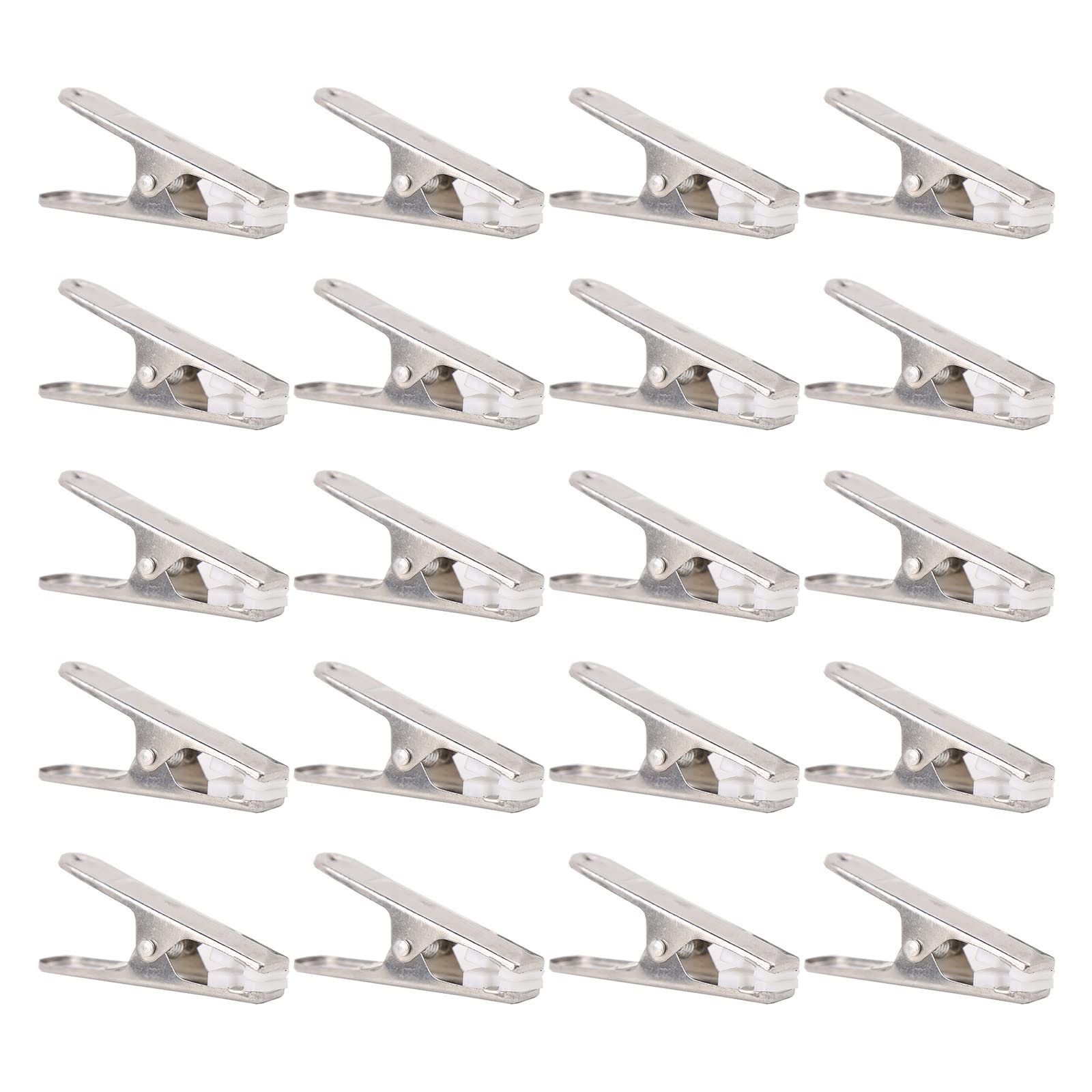 JAGTRADE Clothespin 20 Pcs Stainless Steel Clothes Pins Heavy Duty Metal Towel Clips Clamps Windproof Laundry Underwear Pegs Hanger