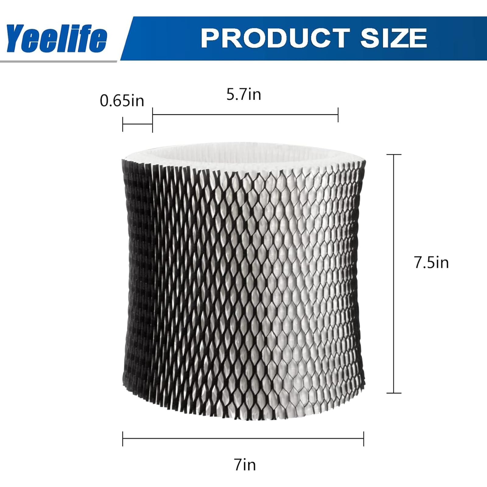 Yeelife 6 Pack HWF65 Humidifier Filter Compatible with Holmes Humidifier Filter, Replacement Humidifier Filter C, HWF65PDQ-U