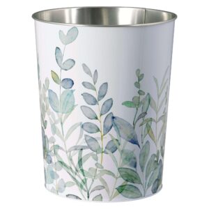 Allure Home Creation Botanical Watercolor Abstract Leave Wastebasket-Small Size-1.5 Gallons