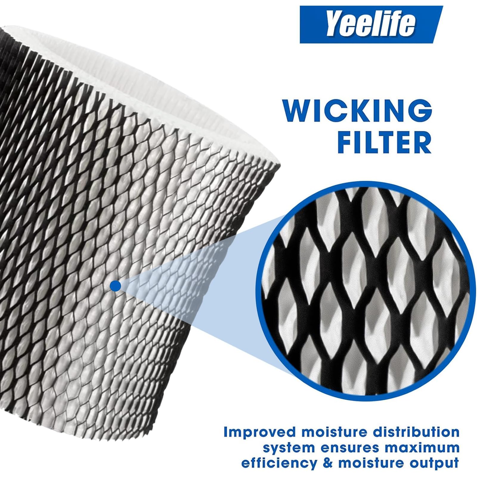 Yeelife 6 Pack HWF65 Humidifier Filter Compatible with Holmes Humidifier Filter, Replacement Humidifier Filter C, HWF65PDQ-U