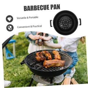 Ciieeo Korean BBQ Grill Pan Non-Stick Barbecue Pan Portable Thai Grilling Pan 30cm Stovetop Barbecue Tray Round Griddle Pan for Home Camping Picnics Restaurant Grilling