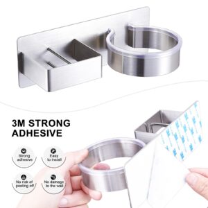 Hair Dryer Holder Wall Mount Hair Tool Organizer, Stainless Steel Hair Dryer Straightener Holder, Bathroom Blow Dryer Holder, Adhesive Curling Iron Holder, Hairdryer Holder Storage Barber Shop Hotel