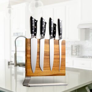 Korotos Magnetic Knife Holder, Home Kitchen Magnetic Knife Block, Multifunctional Magnetic Knife Stand, Magnet Knife Stand Double Sided Magnetic Holder, Wood