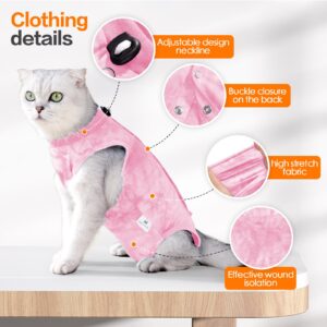 Kodervo Cat Recovery Suit for Abdominal Wounds or Skin Diseases, Breathable Cat Surgery Recovery Suit E-Collar Alternative for Cats, After Surgery Wear Surgical Suit for Cats Anti Licking Wounds