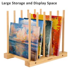 VISWIN Wooden Tabletop Art Rack - Print Rack, Art Storage Rack, Art Storage Organizer, Art Drying Rack, Drying Rack Art, Art Rack for Canvas, Artwork, Prints, Panels, Posters, Art Shows & Galleries