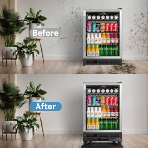 Mini Fridge Silicone Mat with Raised Edges, 24''x24''x0.5'', Prevent Water Leakage and Floor Damage from Elecrical Equipment such as Washing Machines, Dryer, Mini Fridge, Wine Cabinet.