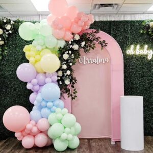 Pastel Green Balloons in different sizes 5 10 12 18inch-134pcs Pastel Green Balloons for Garland Arch，Baby Shower Graduation Wedding Anniversary Gender Reveal Birthday Party Decorations