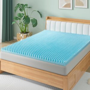 VISCOFLEX Dual Layer 4 Inch Foam Twin Mattress Topper - 2 Inch Egg Crate Firm Mattress Topper and 2 Inch Down Alternative Pillow Top Mattress Pad with 8-21 Inch Deep Pocket, Ultra Comfy Support