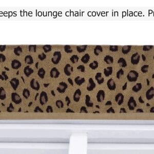 COTTON CRAFT Pool Lounge Chair Cover - 2 Pack Animal Print Cheetah Leopard Africa Safari Chaise Lounge Cover - Soft 100% Cotton Jacquard Beach Towel - 32 inches Wide x 82 inches Long and 7 inch Pocket