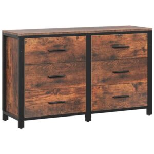 Frmobepts Dresser for Bedroom Wooden, Natural Wood Dresser, Rustic Dressers for Bedroom, Natural Wooden Dresser Furniture, Wooden Dressers for Bedroom (Rustic Brown)