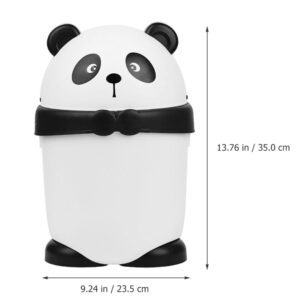 MAGICLULU Mini Trash Can, Cute Panda Garbage Can with Lid Countertop Wastebasket Table Garbage Lint Bin Waste Paper Container for Countertop Home Office Car