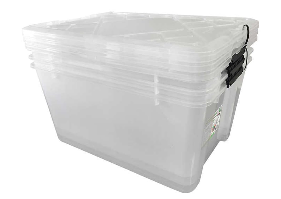 GREENMADE InstaView45. Multi-Use Storage. 45 Quartz. 3PACK. Stackable. Crystal Clear.