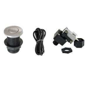 On Off Push Air Button Switch Jet Tool Set Pneumatic Air Pressure Switch Knob Bath Tubing Kits for Home Tools Garbage Disposal Air Switch Kit Sink Top Waste Disposal