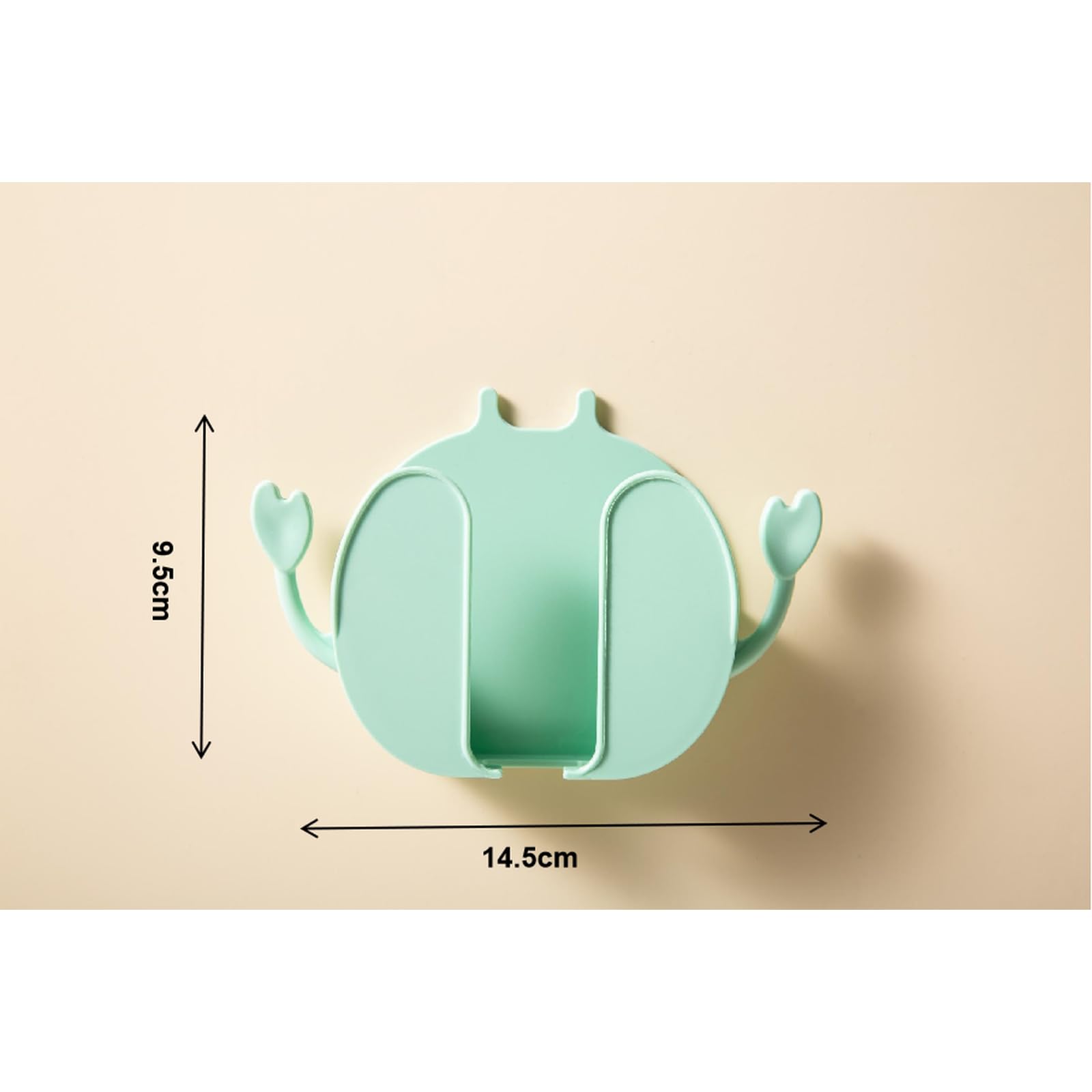 4-piece Wall Mount Phone Holder, Adaptive Remote Holders, wall mounted storage boxes, can be used for mobile phones, remote controls, keys, crab wall shaped storage boxes (Green,Orange,Grey,White)