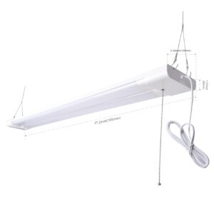 Generic 4-ft 10,000-Lumen LED Shop Light with Adjustable Light Tubes White Finish 5000K Daylight (FXSL055AMFLE/100)