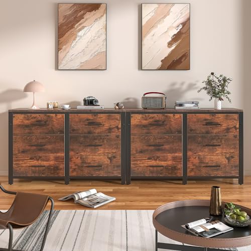 Frmobepts Dresser for Bedroom Wooden, Natural Wood Dresser, Rustic Dressers for Bedroom, Natural Wooden Dresser Furniture, Wooden Dressers for Bedroom (Rustic Brown)