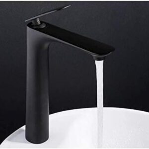 Kitchen Taps Kitchen Tap Kitchen Faucet Bathroom Faucet Black Solid Brass Bathroom Solid Basin Mixer Tap Hot/Cold Bath Mixer Tap Waterfall, Bathroom Faucet