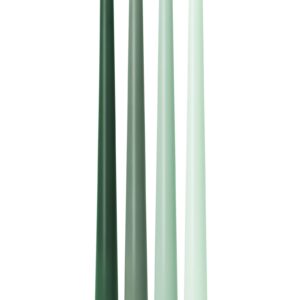 Viyffo Taper Candles 12 Inch Green Set of 4 Unscented, Dripless, Smokeless Long Tall Tapered Candlesticks Wedding Home Decor Dinner Natural Color Series