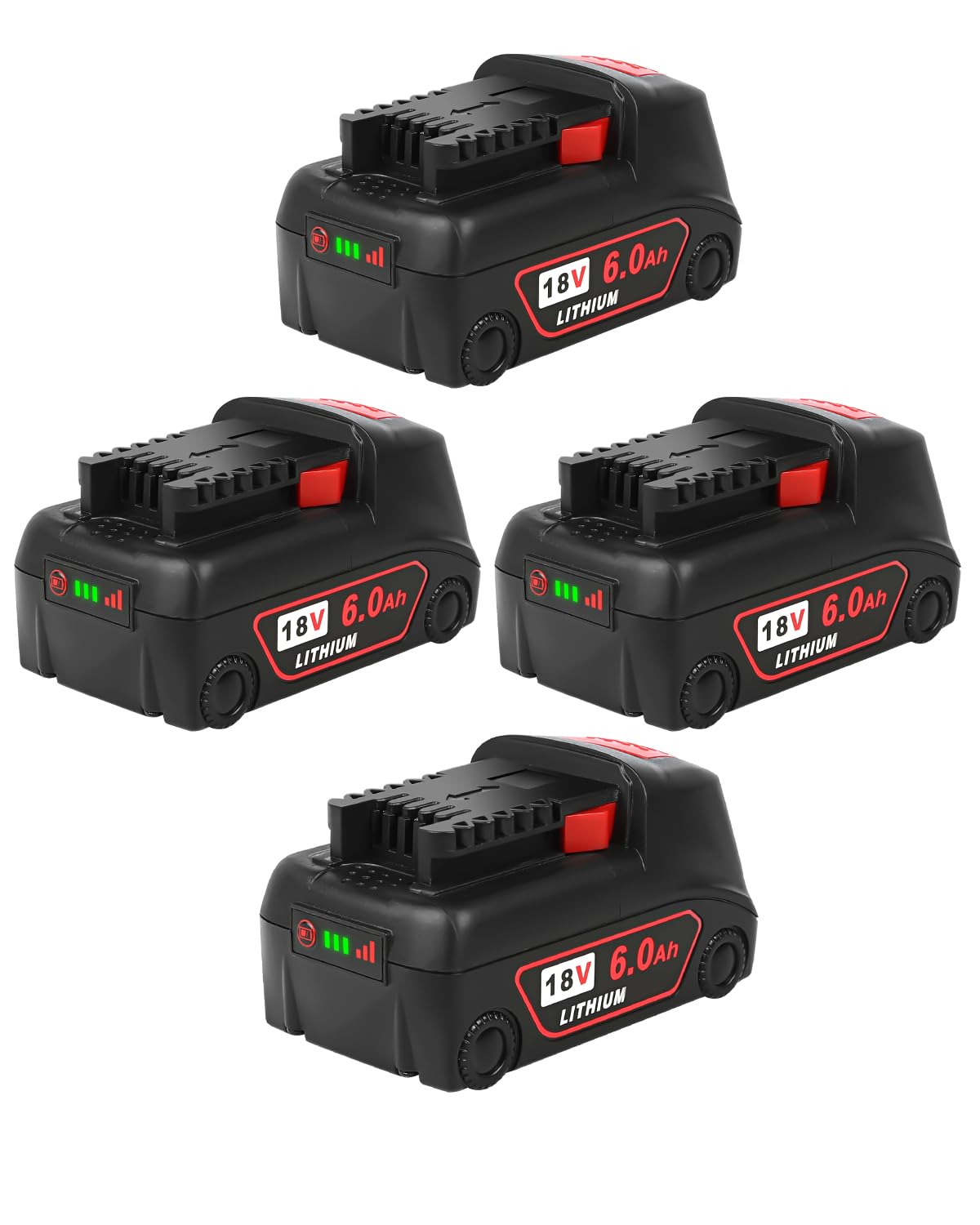 18v Battery 4Pack Replacement for Milwaukee M18 Battery 6.0Ah,High-Capacity Batteries Compaitble with Milwaukee Tools and Charger,2024 Version/New Patented