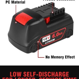 18v Battery 4Pack Replacement for Milwaukee M18 Battery 6.0Ah,High-Capacity Batteries Compaitble with Milwaukee Tools and Charger,2024 Version/New Patented