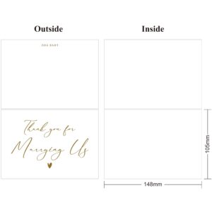 LADY & HOME Thank You for Marrying Us Wedding Card with Envelopes To Officiant,Thank You Card for Priest,Minister,Judge,Pastor (C2:1 pack)