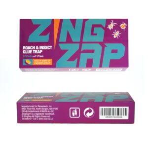 ZingZap Roach Glue Trap Passion Fruit 13-Pack, Capsulated Natural Ingredients Bait, 2X Faster Catch, Sticky Glue Trap for Roaches, Ants, Millipedes, Silverfish & Beetles, Children-&-Pet-Safe