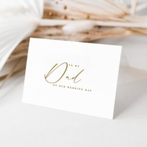 PartyGifts&beyond to My Dad and Mom Wedding Day Cards from The Bride or Groom Gold Foil Wedding Cards for Parents(DM)