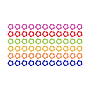 zhenzhizhe 60pcs colorful ring stitch markers multicolor stitch markers knitting stitch rings mini size crochet markers knitting tool for sewing weaving (10mm), wu ye hua10mm