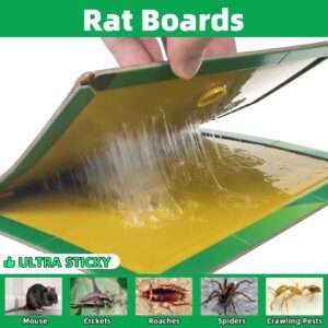 36 Pcs Large Mouse Sticky Traps with Stronger Stickiness Rat Glue Boards for Mice Rats Rodents, Professional Home Animal Trap Sticky Pads for House Indoor Outdoor