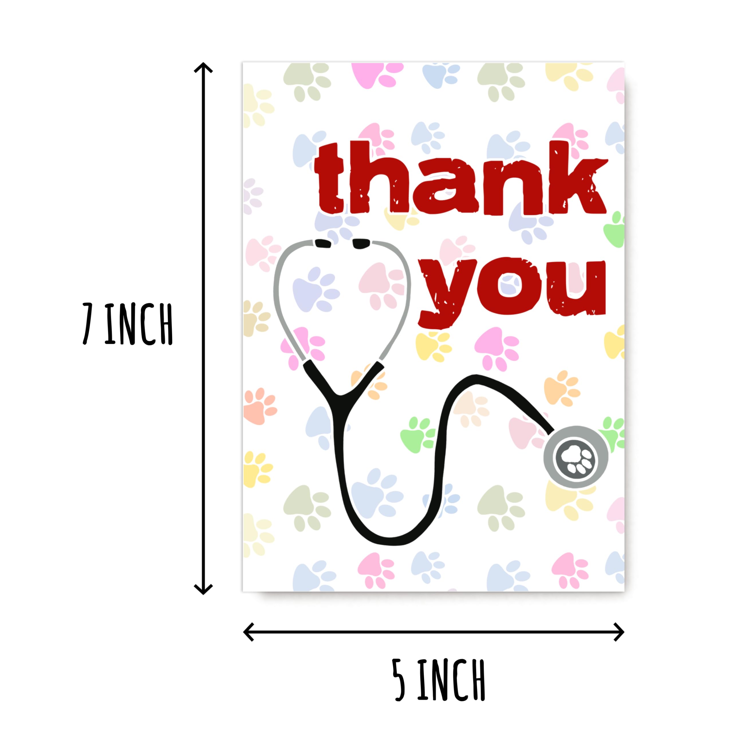 EdgarGifts Funny Thank You Card - Veterinary Card - Thanks Vet Card - Veterinarian Appreciation Card - Thank You Card For Vets, 5 x 7 inches