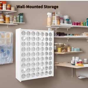 Acrylic Paint Organizer Craft Paint Storage Organizer for Apple Barrel, Folkart,2oz Craft Paints, Wall-mounted-49Holes