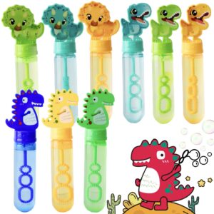 cartoon bubble toys for kids,small bubble wands bulk,9 pack mini bubble sticks with bubble solution for holiday birthday party favors,classroom prizes,outdoor activity (dinosaur designs)