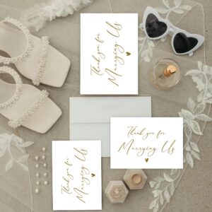 LADY & HOME Thank You for Marrying Us Wedding Card with Envelopes To Officiant,Thank You Card for Priest,Minister,Judge,Pastor (C2:1 pack)